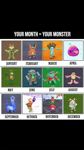My Singing Monster Your Month: What Month Did You Get? 👀
