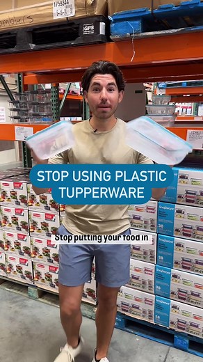 ❌Ditch the plastic and go for this! #costcofinds #plastictupperware #glassware