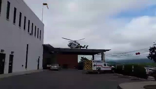 STAT MedEvac 11 lifting from UPMC Altoona. Video courtesy of Matthew Ott. | STAT MedEvac