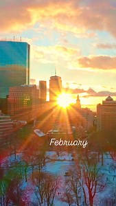 February sunset over America’s first public botanical garden ❄️🌅 Happy Saturday, we rounded up 100 things to do in Boston for $10 or less in February so you don’t have to 🥳 View the full list via link in bio (or in the comments if you’re seeing this on Facebook) 🔗 🎥 @gagehasacamera | The Boston Calendar