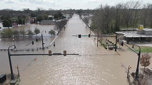 FRANKLIN FLOODING: Drone video captured by WKRN Armondo Moralez shows the Harpeth River flowing along Hillsboro Road. https://bit.ly/3stpw2G | WKRN News 2