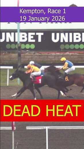 Dead Heat Photo Finish… Then the Result Changed! Kempton Race 1 | 19 Jan 2026 #horse #horseracing
