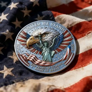 3K views · 26 reactions | Celebrate 250 years of American power, pride & perseverance. This premium anniversary coin captures the pillars of our nation—freedom, military honor, industry, and unity. From the soaring eagle to the fighter jet and fireworks, every detail is crafted with precision to honor the America we love. Own the symbol. Honor the legacy. Celebrate the 250th. sp.top/4q3Tack | Finemn | Facebook