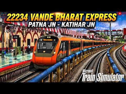 SAFFRON VANDE BHARAT EXPRESS 🔥 Patna to Katihar | High Speed + Heavy Traffic Action 🚆 #live #msts