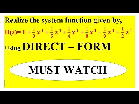 Direct Form Structures of FIR Filters | Example 1