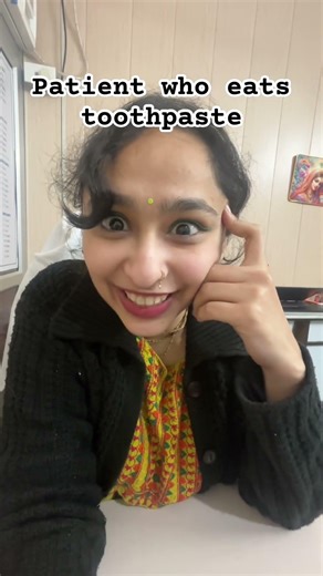 Patient who eats toothpaste #dentist