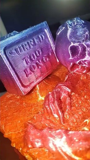 #3d printing miscellaneous objects in multicolored transparent petg filament #Sleeping on the job 🧨🤣