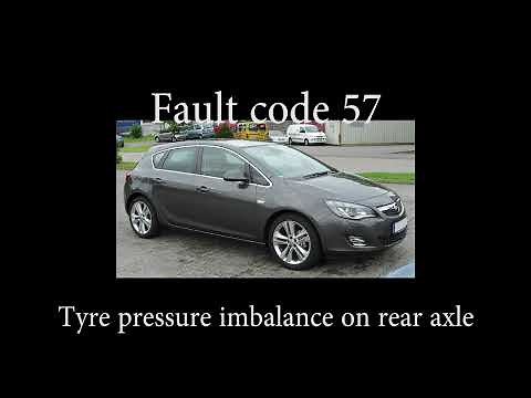 Opel Astra J fault code table
