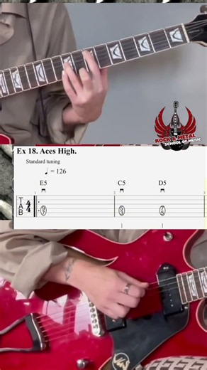 Iron Maiden – “Aces High” Guitar Riff with Tab for Beginners #ironmaiden #aceshigh