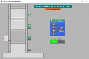 Thang máy 4 tầng – Tia Portal   PLC S71200 - Automation