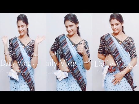💞Saree Vlog💞 || Simple Trick Hankey Tucking Vlog
