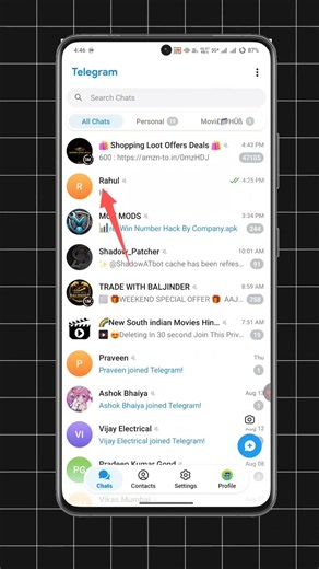 WOW 🤯 Telegram Channel Link Copy Kaise kare. #telegram #shorts #yt