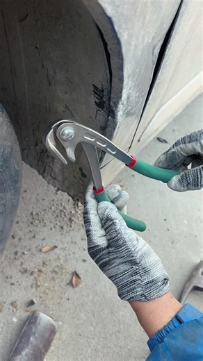 Car Body Repair Tool 🔧 | Metal Edge Crimping Pliers in Action #viralshorts