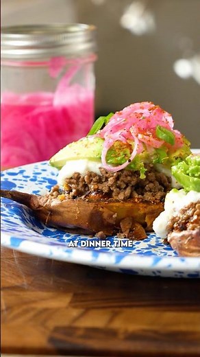 How to Make Ground Beef Stuffed Sweet Potatoes