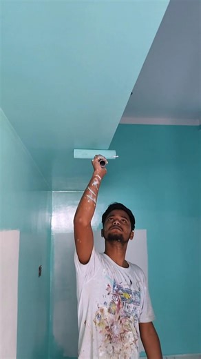 Putty wall asian paint royal glitch light green colour paint code 7513 #painting #home #work #wall