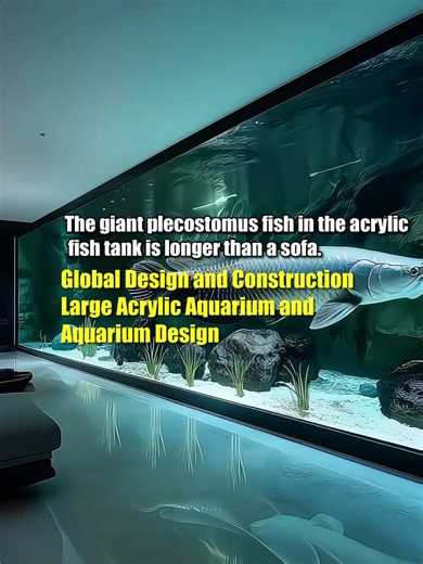 Giant Plecostomus Fish in Unique Acrylic Fish Tank