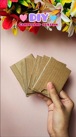 cardboard DIY easy dustbin craft idea ✨💜