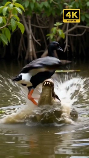 Goose vs Crocodile: Deadly Ambush in the Australian Mangroves! | #WildlifeAttack
