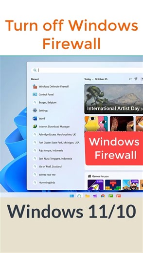 Thanks for watching the Video. How To Disable Windows Defender Firewall in Windows 11. Please give a like and comment down below if it worked. DON’T FORGET TO SUBSCRIBE MY CHANNEL. ............... Visit our Facebook page. https://www.facebook.com/ItTutorialandSolution Visit Our other YouTube channel. https://www.youtube.com/@SukantaComputerengr ................. #Windows_Defender_Firewall #windows_11 ##Windows10 | It Tutorial and Solution. | Facebook