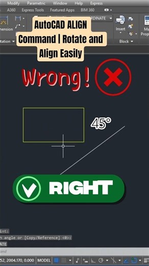 How to Align a Drawing at Any Angle in AutoCAD 🔥