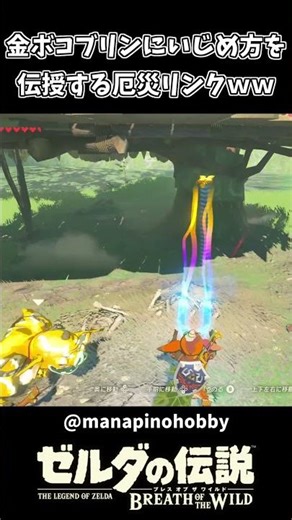 金ボコブリンに敵のいじめ方を伝授するリンクｗｗ【ゼルダの伝説 ブレス オブ ザ ワイルド】