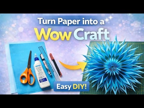 Turn Paper into a Beautiful Masterpiece 🌸✨ Easy DIY Craft #diy #papercraft