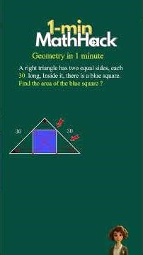 Geometry in 1 Minute – Solve Area Problem Fast! #GeomitryTrick
