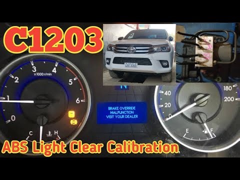 C1203 Calibration Toyota Hillux Revo ABS Change Cause Old No Communication Break oil leak Alsharif