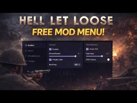 FREE Mod Menu in Hell Let Loose?! 🤯 Aimbot + FOV + Visuals