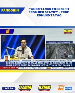 267K views · 2.4K reactions | Ito ang tanong ni Professorial Lecturer ng San Beda University Graduate School of Law Edmund Tayao matapos ang malagim na trahedya ni dating Usec. Cathy Cabral. Tanong pa ni Tayao, anong ginagawa ni Cabral sa Baguio? #CathyCabral #DPWH #DZMMRadyoPatrol630 | DZMM Radyo Patrol 630 | Facebook