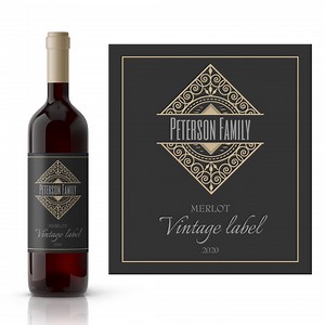 Vintage Personalized Wine Label | Wine Making Supplies | Custom Wine Label | Home Made Wine | Family Wine Label | Private Cellar Wine Label - Etsy
