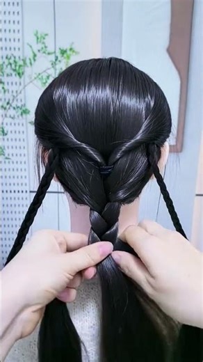 👑 Royal Braided Bun Magic ✨#hairstyle #hairtutorial #hairaccessories