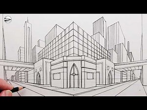 See How to Draw a City using Two-Point Perspective Fast