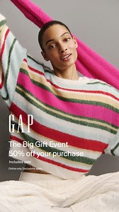 50% off is our way of showing thanks during the holidays. Get something for yourself and the people on your list. Online only. Exclusions apply. | Gap