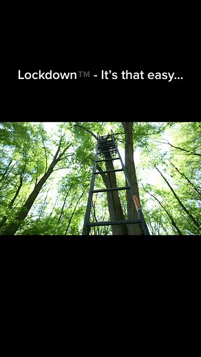 Secure before you even leave the ground… #lockdown #ladderstand #riversedge #MyDolceMoment #hunting