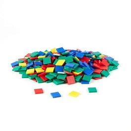 Plastic Color Tiles, Set of 400