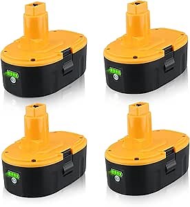 DC9096 6.0Ah 18 Volt Replacement for Dewalt Li-ion Compatible with DeWalt 18V Battery DE9096 DC9098 DE9098 DE9098 DW9096 DW9095 Cordless Power Tools 4Pack