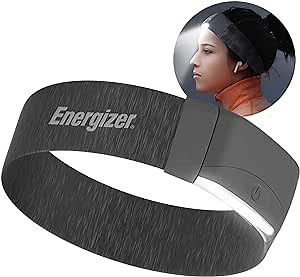 Energizer Headband Light, Headlamp in Black Casts 100 Lumens of LED Light, Impact Resistance up to 1 Meter, Hands Free Light for Indoor and Outdoor Activities