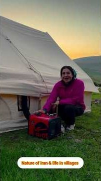 She Lives in a Tent with Full Comforts | English Breakfast by a River in Sabalan 😍🏕️