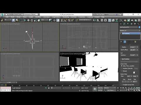 3ds Max - Creating a sun and sky (Lesson 90)