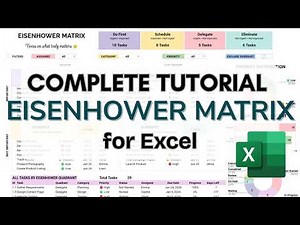 Complete Tutorial for the Eisenhower Matrix Spreadsheet for Excel