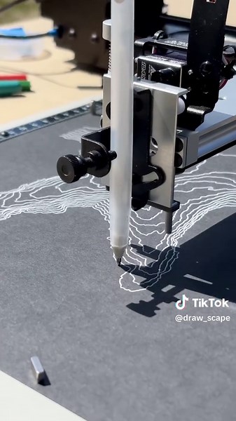 Exploring Paintbrush Canyon Topography with Pen Plotter Art