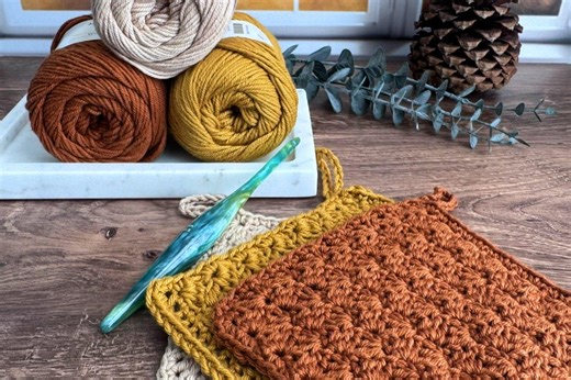 Crochet Pattern and Video ~ Slant Stitch Washcloth ~ Easy Cotton Scrubby ~ Bathroom Decor - Etsy Canada