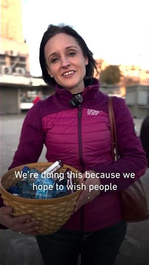 Christians and Jews in Jerusalem hand out dates and water for Muslims breaking fast