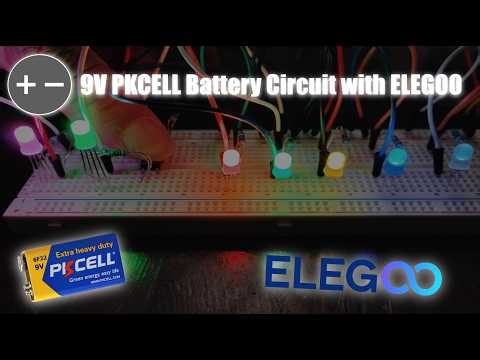 9V PKCELL Battery Circuit with ELEGOO | Circuit-Builder-5829