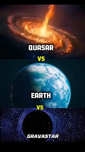 Quasar vs Gravastar vs Earth 🌍 #space #earth #universe