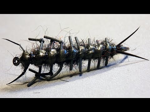 Hellgrammite rubber legs technique fly tying instructions by Ruben Martin