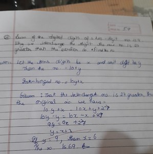 (28) Sum of the digital digits of a two -digit na is 9 . Why we... | Filo