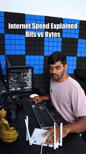 Internet speed bits vs bytes 🛜 #tech #gaming #internetspeed #basics