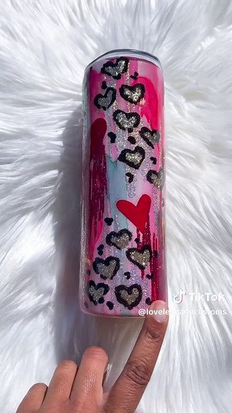 I know this tumbler looks kind of cluttered, but this is what my tester cups look like! Yes it will get stripped and I am NOT keeping this cup! I do this to test different mediums and techniques on tumblers to see how they come out once sealed and epoxied! #loveleimadecustoms #handmade #customtumbler #glittertumbler